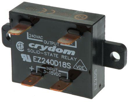 Sensata/Crydom EZ Series Solid State Relay, 18 A rms Load, Panel Mount, 280 V Load, 15 V dc Control, EZ240D18S