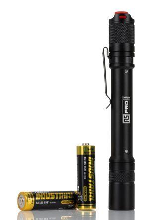 RS PRO LED Torch Black 375 lm, 151 mm