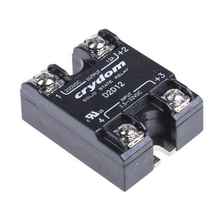 Sensata/Crydom 1-DC Series Solid State Relay, 12 A Load, Surface Mount, 200 V Load, 32 V Control, D2D12