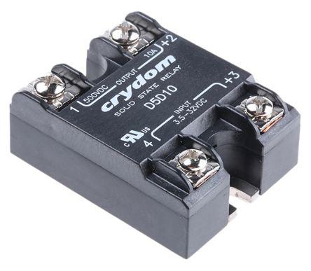 Sensata/Crydom 1-DC Series Solid State Relay, 10 A Load, Surface Mount, 385 V dc Load, 32 V Control, D5D10