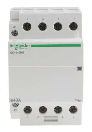 Schneider Electric TeSys GC GC40 Contactor, 230 V ac Coil, 4 Pole, 40 A, 4NO