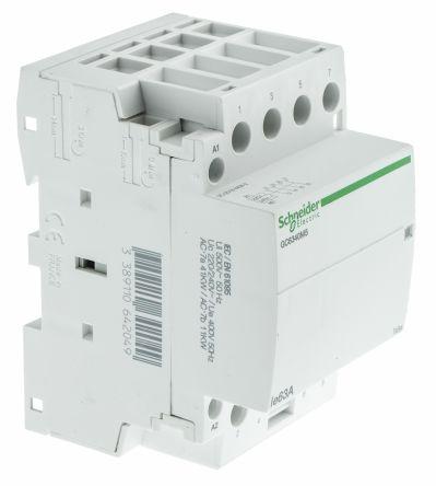 Schneider Electric TeSys GC GC63 Contactor, 230 V ac Coil, 4 Pole, 63 A, 4NO