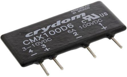 Sensata/Crydom Solid State Relay, 6 A rms Load, PCB Mount, 100 V Load, 10 V dc Control, CMX100D6