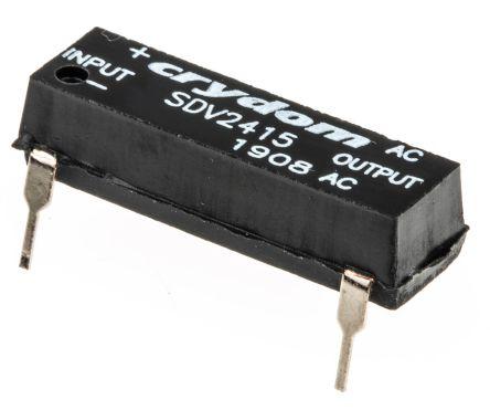 Sensata/Crydom SDV Series Solid State Relay, 1.5 A rms Load, PCB Mount, 280 V rms Load, 10 V dc Control, SDV2415