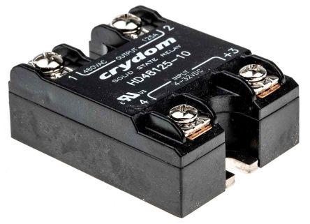 Sensata/Crydom HD Series Solid State Relay, 125 A Load, Panel Mount, 530 V ac Load, 32 V Control, HD48125-10