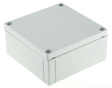 Fibox MNX Series Grey Polycarbonate Enclosure, IP66, IP67, Grey Lid, 130.1 x 130.1 x 60mm