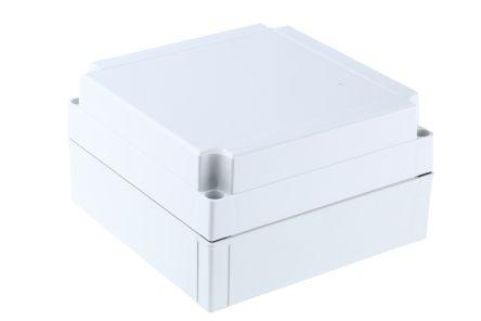 Fibox MNX Series Grey Polycarbonate Enclosure, IP66, IP67, Grey Lid, 180 x 180 x 100mm