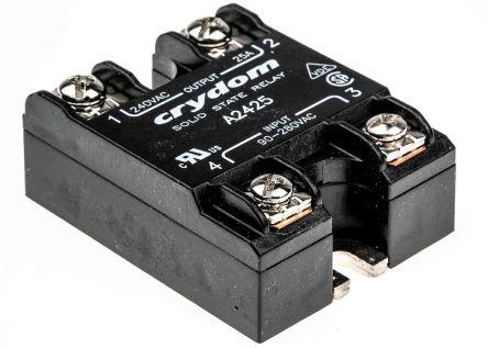 Sensata/Crydom Series 1 Series Solid State Relay, 25 A rms Load, Surface Mount, 280 V rms Load, 280 V rms Control, A2425