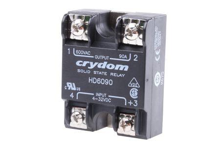 Sensata/Crydom Solid State Relay, 90 A Load, Panel Mount, 660 V ac Load, 32 V Control, HD6090