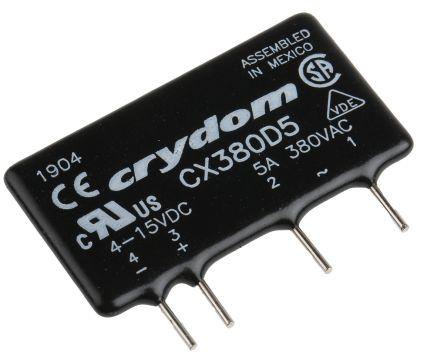 Sensata/Crydom CX Series Solid State Relay, 5 A Load, PCB Mount, 530 V ac Load, 15 V dc Control, CX380D5