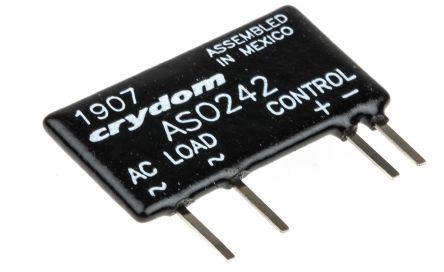 Sensata/Crydom Solid State Relay, 2 A rms Load, PCB Mount, 280 V rms Load, 10 V dc Control, ASO242