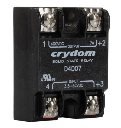 Sensata/Crydom 1-DCL Series Solid State Relay, 7 A Load, Surface Mount, 400 V Load, 32 V Control, D4D07