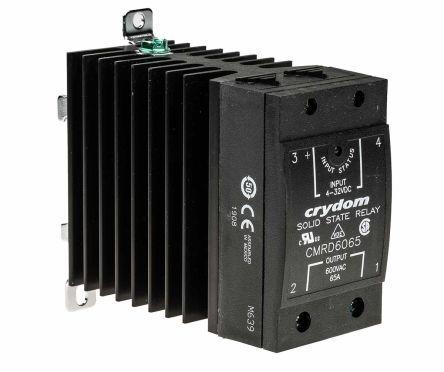 Sensata/Crydom Solid State Relay, 65 A Load, DIN Rail Mount, 660 V Load, 32 V Control, CMRD6065