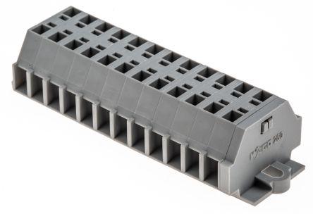 WAGO260-112 260 Series Terminal Strip, 1.5mm², Single-Level, Cage Clamp Termination