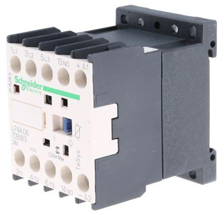 Schneider Electric TeSys K LP4K Contactor, 24 V dc Coil, 3 Pole, 6 A, 3 kW, 3NO