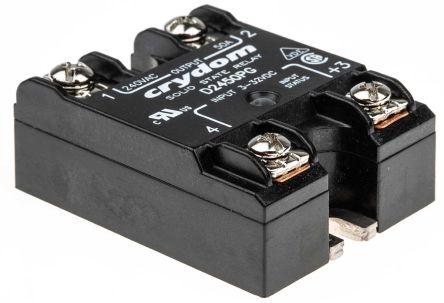 Sensata/Crydom 1 Series Solid State Relay, 50 A Load, Panel Mount, 280 V rms Load, 32 V Control, D2450PG