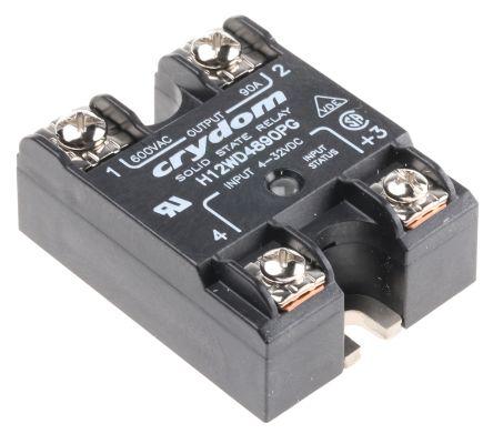 Sensata/Crydom Solid State Relay, 90 A Load, Panel Mount, 660 V ac Load, 32 V Control, H12WD4890PG