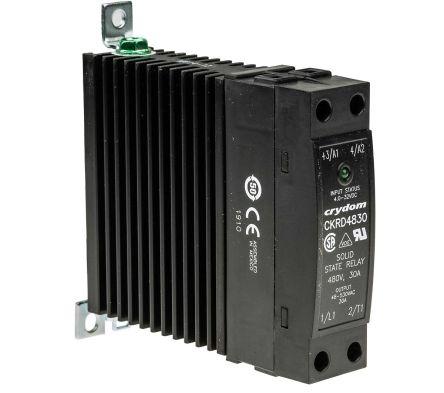 Sensata/Crydom CKR48 Series Solid State Relay, 30 A rms Load, DIN Rail Mount, 530 V ac Load, 32 V Control, CKRD4830