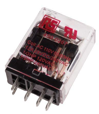 LED INDICATING RELAY, 15A SPDT 110VAC