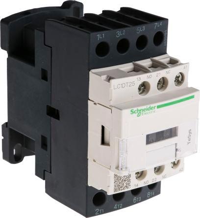 Schneider Electric TeSys D LC1D Contactor, 230 V ac Coil, 4 Pole, 25 A, 230 V Control, 4NO