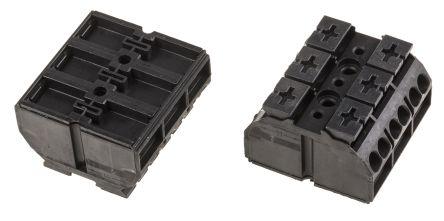 WAGO 862 Series Terminal Strip, 3-Way, 32A, 20 - 12 AWG, Wire, Push-In Cage Clamp Termination