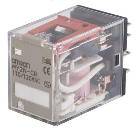 DPDT PLUG-IN RELAY,10A 110/120VAC COIL