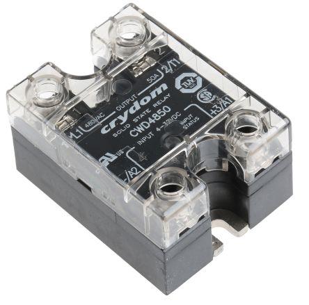 Sensata/Crydom CW Series Solid State Relay, 50 A rms Load, Panel Mount, 660 V ac Load, 32 V Control, CWD4850