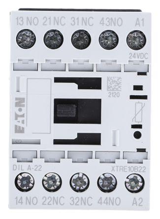 Eaton xStart Contactor, 24 V dc Coil, 4 Pole, 4 A, 2NO + 2NC