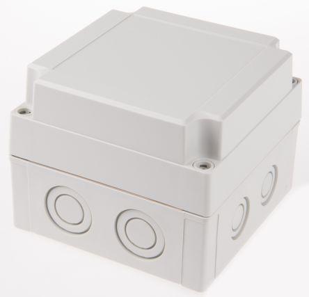 Fibox Grey Polycarbonate Enclosure, IP66, IP67, Grey Lid, 130 x 130 x 100mm