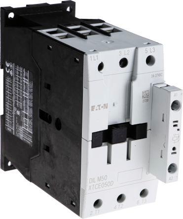 Eaton xStart Contactor, 24 V dc Coil, 3 Pole, 50 A, 22 kW, 3NO