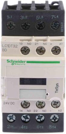 Schneider Electric TeSys D LC1D Contactor, 24 V dc Coil, 4 Pole, 32 A, 4NO