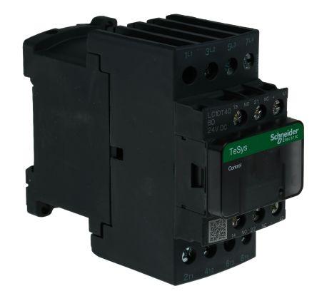 Schneider Electric TeSys D LC1D Contactor, 24 V dc Coil, 4 Pole, 40 A, 4NO