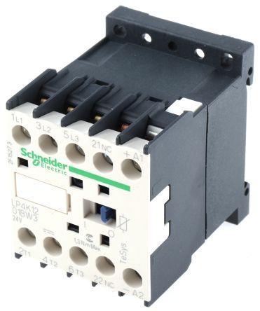 Schneider Electric TeSys K LP4K Contactor, 24 V dc Coil, 3 Pole, 12 A, 5.5 kW, 3NO