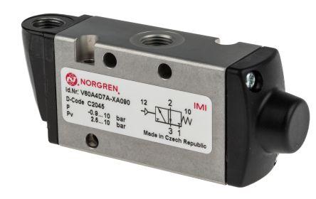 Norgren 3/2 Pneumatic Solenoid Valve - Pilot/Spring G 1/8 V60 Series