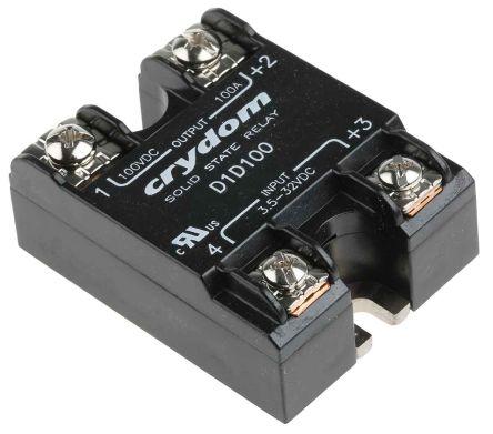 Sensata/Crydom 1-DC Series Solid State Relay, 100 A Load, Surface Mount, 100 V Load, 32 V Control, D1D100