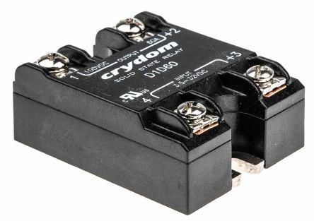 Sensata/Crydom 1-DC Series Solid State Relay, 60 A Load, Surface Mount, 100 V Load, 32 V Control, D1D60