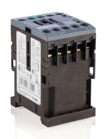 Siemens SIRIUS Innovation 3RT2 Contactor, 24 V dc Coil, 3 Pole, 9 A, 4 kW, 3NO