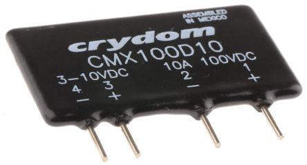 Sensata/Crydom CMX Series Solid State Relay, 10 A rms Load, PCB Mount, 100 V dc Load, 10 V dc Control, CMX100D10