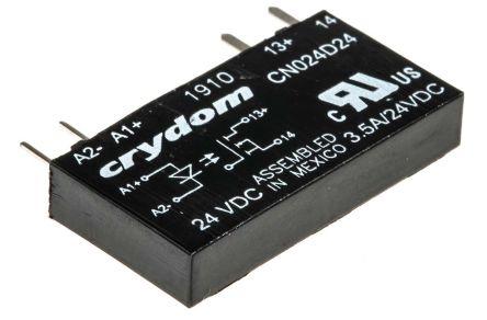 Sensata/Crydom CN Series Solid State Relay, 3.5 A Load, PCB Mount, 24 V dc Load, 30 V dc Control, CN024D24