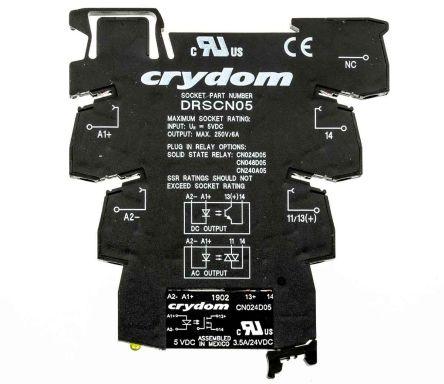 Sensata/Crydom Solid State Interface Relay, 12 V dc Control, 3.5 A Load, DIN Rail Mount, DRA-CN024D05