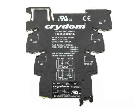 Sensata/Crydom DRACN Series Solid State Interface Relay, 30 V dc Control, 2 A Load, DIN Rail Mount, DRA-CN240A24