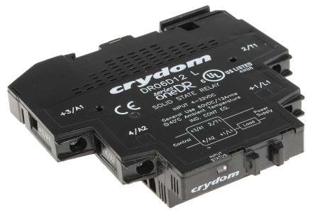 Sensata/Crydom Solid State Interface Relay, 32 V dc Control, 12 A Load, DIN Rail Mount, DR06D12