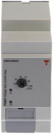 Carlo Gavazzi Current, Voltage Monitoring Relay, SPDT, 0.4 â†’ 500 V ac, 2 â†’ 500V dc, DIN Rail, PUA01CB23500V