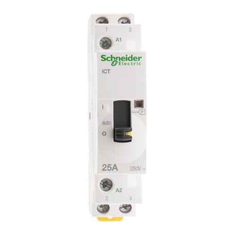 Schneider Electric Acti9 iCT iCT Contactor, 230 V ac Coil, 2 Pole, 25 A, 2NO