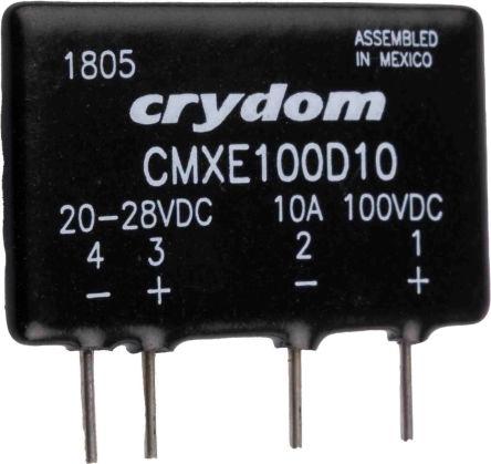 Sensata/Crydom Solid State Relay, 10 A Load, PCB Mount, 100 V dc Load, 28 V dc Control, CMXE100D10