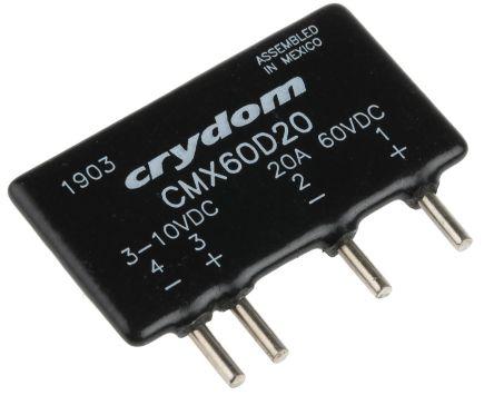 Sensata/Crydom CMX Series Solid State Relay, 20 A Load, PCB Mount, 60 V dc Load, 10 V dc Control, CMX60D20