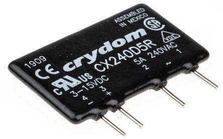 Sensata/Crydom CX Series Solid State Relay, 5 A Load, PCB Mount, 280 V ac Load, 15 V dc Control, CX240D5R