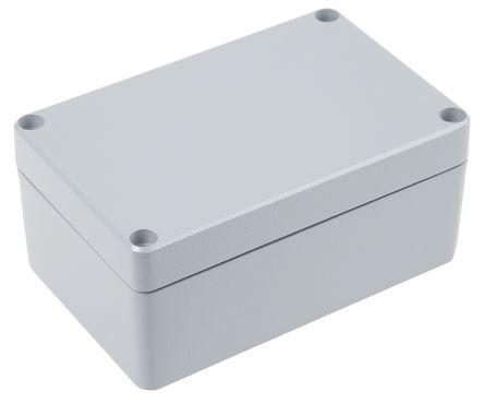 Fibox Euronord Series Grey Aluminium Enclosure, IP66, IP67, IP68, Grey Lid, 127 x 82 x 57mm