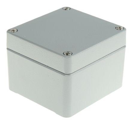 Fibox Euronord Series Grey Aluminium Enclosure, IP66, IP67, IP68, Grey Lid, 82 x 77 x 57mm