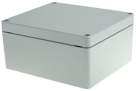 Fibox Euronord Series Grey Aluminium Enclosure, IP66, IP67, Grey Lid, 230 x 200 x 110mm